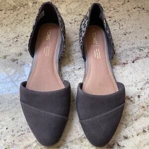 TOMS Julie D'Orsay Grey Leopard Suede Flats
Regular price $89 sz 7